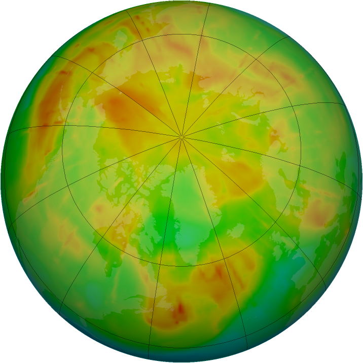 Arctic ozone map for 31 May 2010